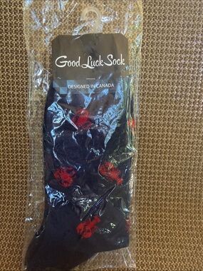 Good Luck Sock with Red Lobster Motif NWT